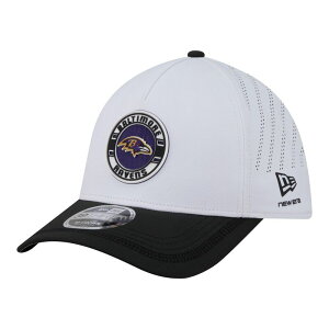 �j���[�G�� ���f�B�[�X �A�N�Z�T���[ �X�q Men's New Era White/Black Baltimore Ravens Patch 39THIRTY A-Frame M-Crown Perforated Flex Hat Rav White �z���C�g