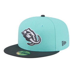 �j���[�G�� ���f�B�[�X �A�N�Z�T���[ �X�q Men's New Era Turquoise/Charcoal Utah Mammoth Two-Tone Color Pack 59FIFTY Fitted Hat Utm Turq A �`���R�[��