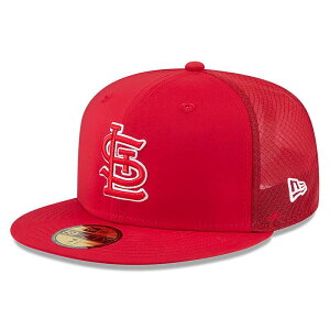 �j���[�G�� ���f�B�[�X �A�N�Z�T���[ �X�q Men's New Era Red St. Louis Cardinals 2026 Batting Practice 59FIFTY Fitted Hat Crd Red ���b�h