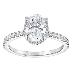 �_�C�������h�u�����A���X ���f�B�[�X �A�N�Z�T���[ �����O Diamond Brilliance 14k White Gold 1 3/8 Carat.W. Lab-Grown Diamond Oval Center Engagement Ring 14k Gold �S�[���h
