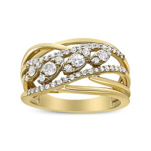 �n�E�X�I�u�u�����A���X ���f�B�[�X �A�N�Z�T���[ �����O Haus of Brilliance 10k Gold 1/2 Carat.W. Roundiamond Split Shank Cocktail Ring 10k Gold �S�[���h