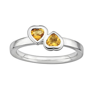�X�^�b�N�X�A���h�X�g�[���Y ���f�B�[�X �A�N�Z�T���[ �����O Stacks & Stonesterling Silver Citrine Heart Stack Ring Silver �V���o�[