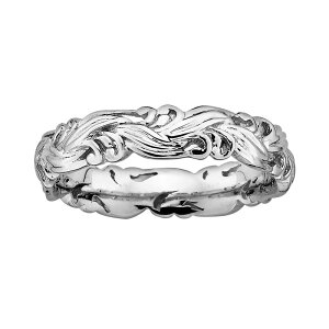 �X�^�b�N�X�A���h�X�g�[���Y ���f�B�[�X �A�N�Z�T���[ �����O Stacks & Stonesterling Silver Scroll Stack Ring Silver �V���o�[