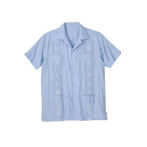 �L���O�T�C�Y ���f�B�[�X �g�b�v�X T�V���c �g�[�� ���� KingSize Men's Big & Tall Short-Sleeve Guayabera Shirt Sky Blue �u���[