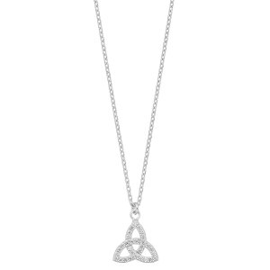 Aufbh fB[X ANZT[ lbNXE`[J[Ey_ggbv [X Unbranded Sterling Silver Cubic Zirconia Trinity Knot Pendant Necklace Sterling Silver Vo[