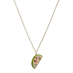 Aufbh fB[X ANZT[ lbNXE`[J[Ey_ggbv [X Unbranded Gold Tone Taco Tuesday Pendant Necklace Gold Tone S[h