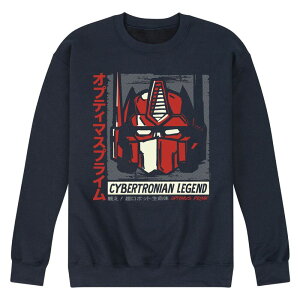 �A�j���L�����N�^�[ �����Y �g�b�v�X T�V���c �X�E�F�b�g �t���[�X Licensed Character Men's Transformers Optimus Fleece Sweatshirt Navy �l�C�r�[