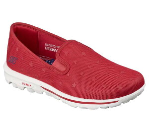 �X�P�b�`���[�Y ���f�B�[�X �V���[�Y �X�j�[�J�[ Skechers GO WALK TRAVEL Women'slip-On Comfort Sneakers Red ���b�h