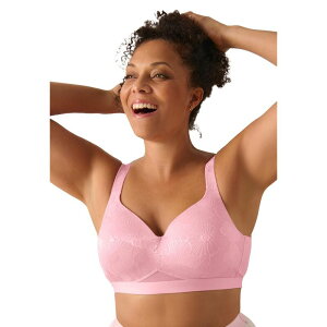 �L���T�����Y ���f�B�[�X �A���_�[�E�F�A �u���W���[ �v���X�T�C�Y ���[�X Catherines Women's Plusize Lace Back-Smoothing Bra Rose Quartz