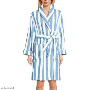 �����Y�G���h ���f�B�[�X �A���_�[�E�F�A �i�C�g�E�F�A �Ђ��� �p�C�� Women's Lands' End Softerry Long Sleeve Knee Length Robe No Color