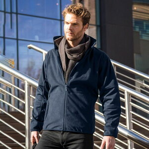 ���U���g ���f�B�[�X �A�E�^�[ �W���P�b�g�E�u���]�� Result Mens Osaka TECH Performance Combined Pile Softshell Waterproof Windproof Jacket Navy Blue �l�C�r�[
