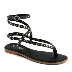 �A���h���A ���f�B�[�X �V���[�Y �T���_�� Andrea Women'strappy Thong Sandals 95937 Black �u���b�N