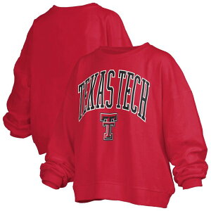 �v���X�{�b�N�X ���f�B�[�X �g�b�v�X T�V���c �X�E�F�b�g �t���[�X Women's Pressbox Red Texas Tech Red Raiders Janise Fleece Sweatshirtxt Red ���b�h