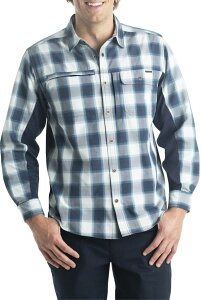 ���W�F���_���[�z���C�g�e�C���Y ���f�B�[�X �g�b�v�X T�V���c Men's Legendary Whitetails Quick Dry Moisture Wicking UPF 50+ Long Sleeve Fishing Shirt River Blue Plaid �u���[
