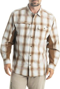 ���W�F���_���[�z���C�g�e�C���Y ���f�B�[�X �g�b�v�X T�V���c Men's Legendary Whitetails Quick Dry Moisture Wicking UPF 50+ Long Sleeve Fishing Shirt Sandstone Plaid �`�F�b�N