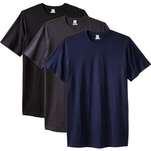 �L���O�T�C�Y ���f�B�[�X �g�b�v�X �V���c �N���[�l�b�N �g�[�� �R�b�g�� KingSize Men's Big & Tall 3-Pack Cotton Crewneck Undershirt Basicolors