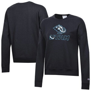 �`�����s�I�� ���f�B�[�X �g�b�v�X T�V���c �X�E�F�b�g Women's Champion Black Utah Mammoth Wordmark Lockupowerblend Sweatshirt Utm Black �u���b�N