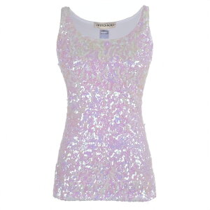 �A���i�J�V ���f�B�[�X �g�b�v�X T�V���c �m�[�X���[�u Anna-Kaci Women'sparkle And Shine Sleeveless Fashion Toparty Wear Light Pink �s���N