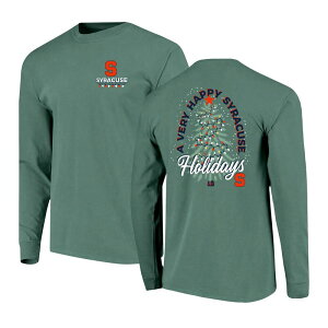 �C���[�W���� ���f�B�[�X �g�b�v�X T�V���c Image One Men's Green Syracuse Orange Comfort Colors Merry Christmas Tree Long Sleeve T-Shirt Syr Green �O���[��