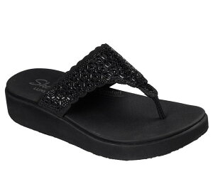 �X�P�b�`���[�Y ���f�B�[�X �V���[�Y �T���_�� Skechers Vinyasa Luxe Women's Bedazzled Cushioned Sandals Black �u���b�N