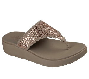 �X�P�b�`���[�Y ���f�B�[�X �V���[�Y �T���_�� Skechers Vinyasa Luxe Women's Bedazzled Cushioned Sandals Dark Taupe �g�[�v