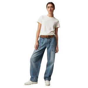 �Z�I���A ���f�B�[�X �{�g���X �f�j���p���c ���C�h���b�O �X�g���[�g �W�[���Y Seoria Womens Baggy Wide Leg Jeans Mid Waistraight Leg Denim Pants Y2K Casualoose Fit Jeans Light Blue �u���[
