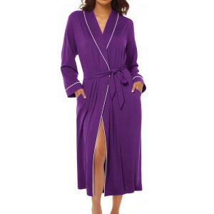 �G�R�A�[ ���f�B�[�X �A���_�[�E�F�A �i�C�g�E�F�A �j�b�g Ekouaer Kimono Robes for Women Long Lightweight Knit Bathrobe Shawl Soft Sleepwear Casualadies Deepurple �p�[�v��