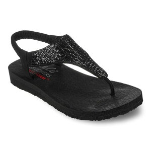 yz XPb`[Y fB[X T_ V[Y Skechers CaliR Meditation Sweet Rock Women's Slingback Sandals Black