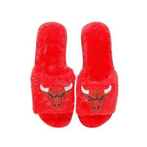 Aufbh fB[X V[Y T_ Unbranded Women's FOCO Red Chicago Bulls Rhinestone Fuzzy Slippers Bul Red bh