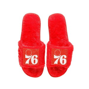 Aufbh fB[X V[Y T_ Unbranded Women's FOCO Red Philadelphia 76ers Rhinestone Fuzzy Slippers 76red bh