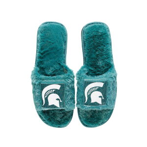 �A���u�����f�b�h ���f�B�[�X �V���[�Y �T���_�� Unbranded Women's FOCO Green Michigan State Spartans Rhinestone Fuzzy Slippers Msu Green �O���[��