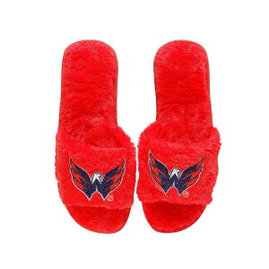 Aufbh fB[X V[Y T_ Lbv Unbranded Women's FOCO Red Washington Capitals Rhinestone Fuzzy Slippers Cap Red bh