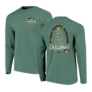 �C���[�W���� ���f�B�[�X �g�b�v�X T�V���c Image One Men's Green Missouri Tigers Comfort Colors Merry Christmas Tree Long Sleeve T-Shirt Msi Green �O���[��