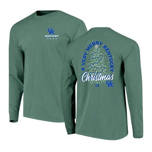 �C���[�W���� ���f�B�[�X �g�b�v�X T�V���c Image One Men's Green Kentucky Wildcats Comfort Colors Merry Christmas Tree Long Sleeve T-Shirt Ken Green �O���[��