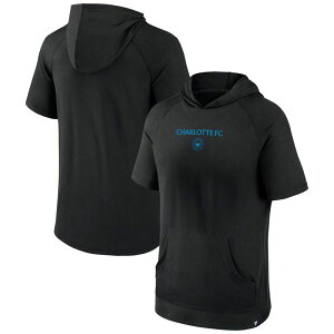 �t�@�i�e�B�N�X ���f�B�[�X �g�b�v�X T�V���c �p�[�J�[ Men's Fanatics Black Charlotte FC Match Raglan Short Sleeve Pullover Hoodie Cfc Black �u���b�N
