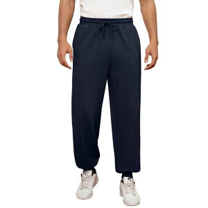 �R�W���C�� ���f�B�[�X �{�g���X �J�W���A���p���c �X�E�F�b�g�p���c Kojooin Men's Casualounge Pajama Yoga Jogger Pants Open Bottom Sweatpants With Pockets Nave Blue �u���[