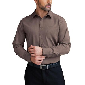 �N�[�t�@���f�B ���f�B�[�X �g�b�v�X T�V���c COOFANDY Men Formalong Sleeve Shirtailored Fit Spread Collar Dresshirt Businesshirt Brown �u���E��