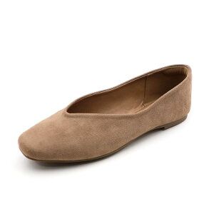 F.C �f�U�C�� ���f�B�[�X �V���[�Y �T���_�� �~�j F.C Design Women's Classic Minimal Round-Toe Ballet Flats for Everyday Taupe �g�[�v
