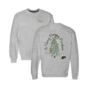 �C���[�W���� ���f�B�[�X �g�b�v�X T�V���c �N���[�l�b�N �X�E�F�b�g Image One Women's Gray Purdue Boilermakers Classic Merry Christmas Tree Crewneck Sweatshirt Prd Grey �O���[