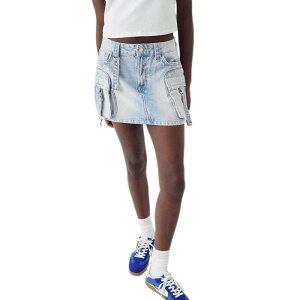 �G���[�g�`���C�X ���f�B�[�X �{�g���X�J�[�g �n�C�E�G�X�g �~�j �f�j�� Elitechoice High Waist Denim Cargo Skort For Women Stretchy Casual Mini Y2K With Snap Button Pockets Light Blue �u���[