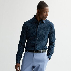 �A�v�g�i�C�� ���f�B�[�X �g�b�v�X T�V���c �X�����t�B�b�g Men's Apt. 9 Slim Fit Wrinkle Free Dresshirt Black And Teal Cross �u���b�N