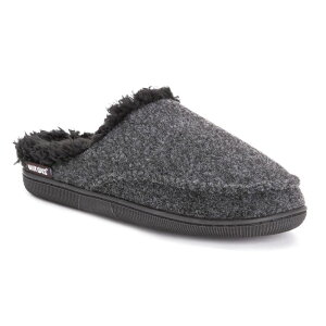 NNX Y V[Y T_ E[ MUK LUKSR Faux Wool Men's Clog Slippers Black ubN