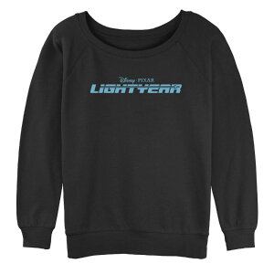 �A�j���L�����N�^�[ ���f�B�[�X �g�b�v�X T�V���c �p�C�� �X�E�F�b�g ���S Licensed Character Juniors' Lightyear Buzz Lightyear Blue Logo Slouchy Terry Sweatshirt Black �u���b�N