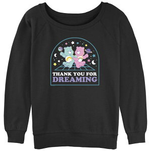 �A�j���L�����N�^�[ ���f�B�[�X �g�b�v�X T�V���c �p�C�� Licensed Character Juniors' Care Bears Thank You For Dreaming Slouchy Terry Black �u���b�N