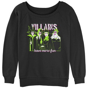 �f�B�Y�j�[ ���f�B�[�X �g�b�v�X T�V���c �p�C�� Disney's Villains Juniors' Grunge Group Slouchy Terry Black �u���b�N