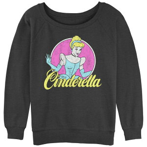 �f�B�Y�j�[ ���f�B�[�X �g�b�v�X T�V���c �p�C�� �X�E�F�b�g �O���t�B�b�N Disney's Cinderella Juniors' Simple Portrait Slouchy Terry Graphic Sweatshirt Charcoal Heather �`���R�[��