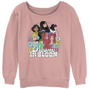 �f�B�Y�j�[ ���f�B�[�X �g�b�v�X T�V���c �p�C�� �X�E�F�b�g �O���t�B�b�N Disney's Princesses Juniors' Dreams In Bloom Slouchy Terry Graphic Sweatshirt Desert Pink �s���N