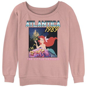 �f�B�Y�j�[ ���f�B�[�X �g�b�v�X T�V���c �p�C�� Disney's The Little Mermaid Juniors' Atlantica 1989 Ariel Slouchy Terry Desert Pink �s���N