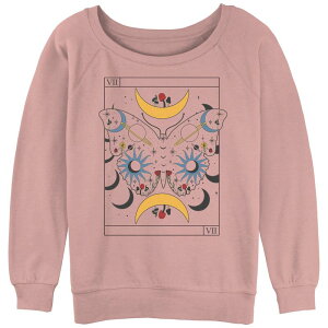 �A���u�����f�b�h ���f�B�[�X �g�b�v�X T�V���c �p�C�� Unbranded Juniors' Celestial Butterfly Tarot Slouchy Terry Desert Pink �s���N