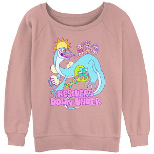 �f�B�Y�j�[ ���f�B�[�X �g�b�v�X T�V���c �p�C�� �_�E�� Disney's The Rescuers Juniors' Down Under Joanna Stealing Slouchy Terry Desert Pink �s���N